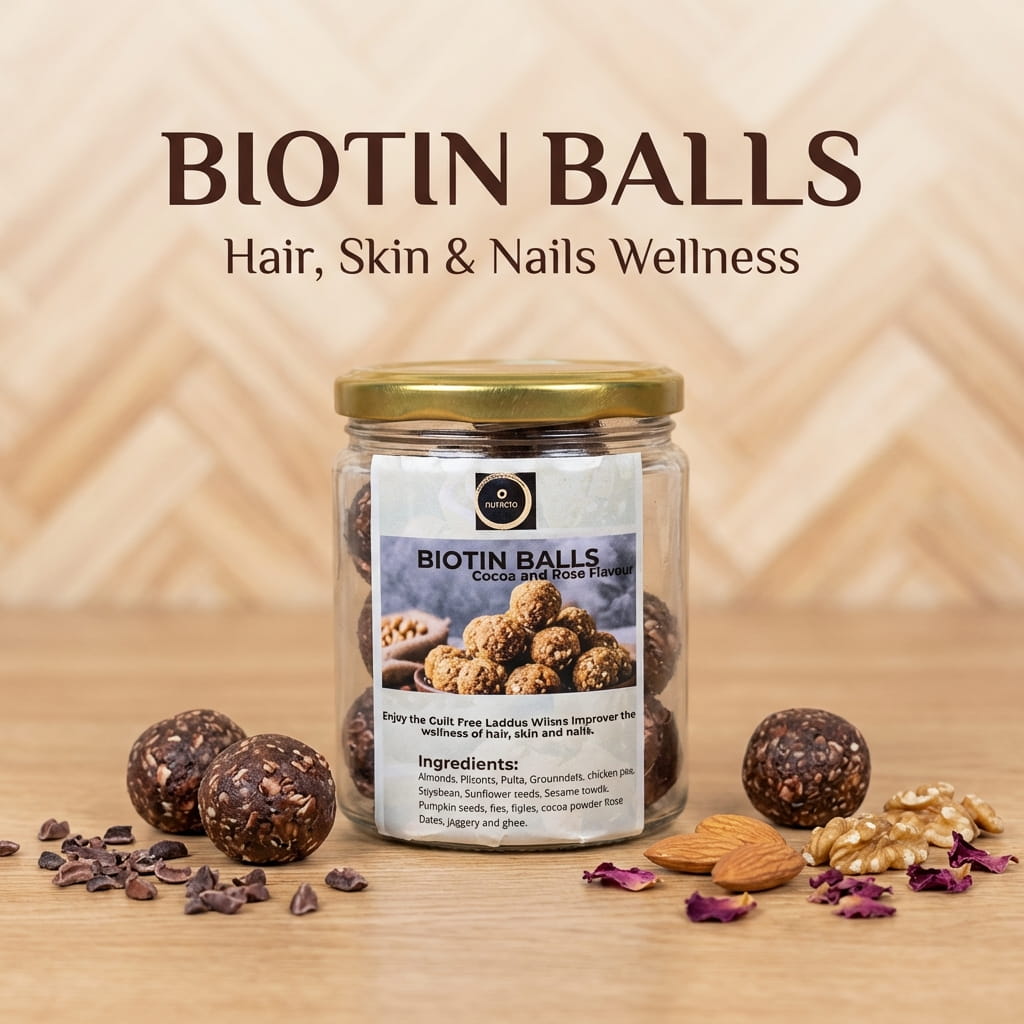 Biotin Balls -Cocoa and Rose Flavour